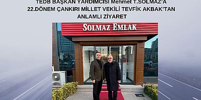 TÜM EMLAK DANIŞMANLARI BİRLİĞİ GENEL BAŞKAN YARDIMCISI MEHMET T.SOLMAZ'A  ANLAMLI ZİYARET